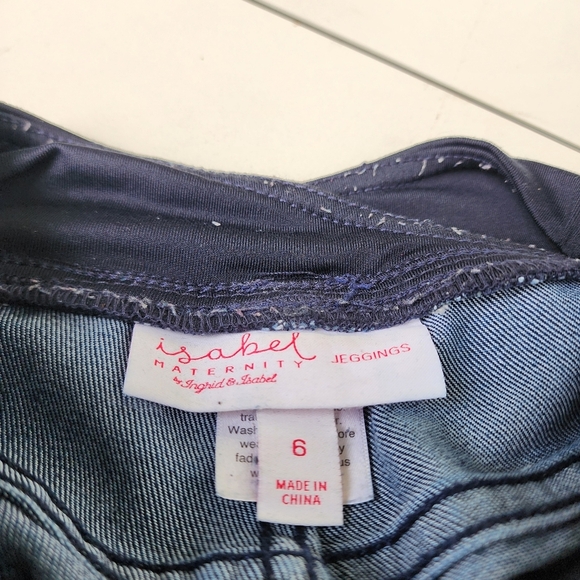 Isabel Maternity Jegging Jeans Women Blue Denim Stretch Panel Size 6 - Picture 5 of 8